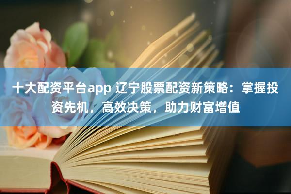十大配资平台app 辽宁股票配资新策略：掌握投资先机，高效决策，助力财富增值