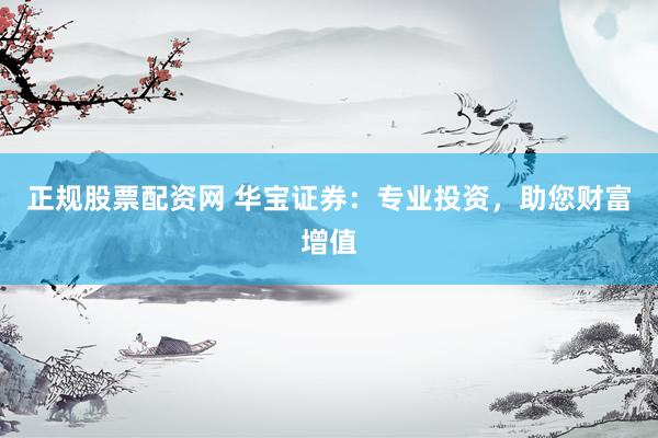 正规股票配资网 华宝证券：专业投资，助您财富增值