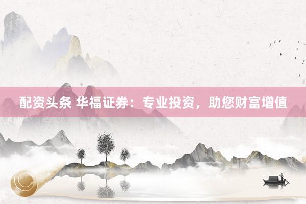 配资头条 华福证券：专业投资，助您财富增值