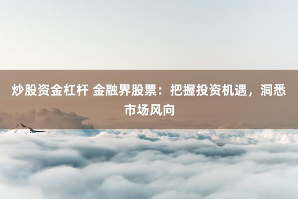 炒股资金杠杆 金融界股票：把握投资机遇，洞悉市场风向