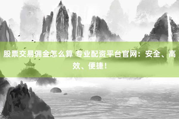 股票交易佣金怎么算 专业配资平台官网：安全、高效、便捷！